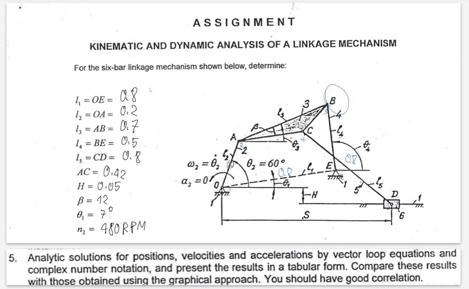 ASSIGNMENT KINEMATIC AND DYNAMIC ANALYSIS OF A