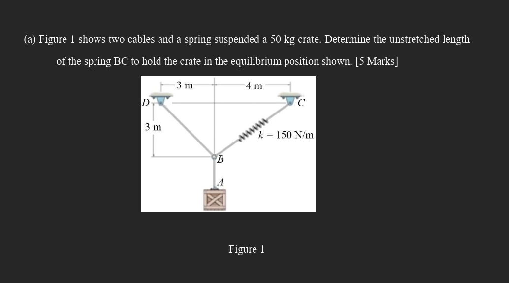 ( a ) Figure 1 shows two cables and a spring