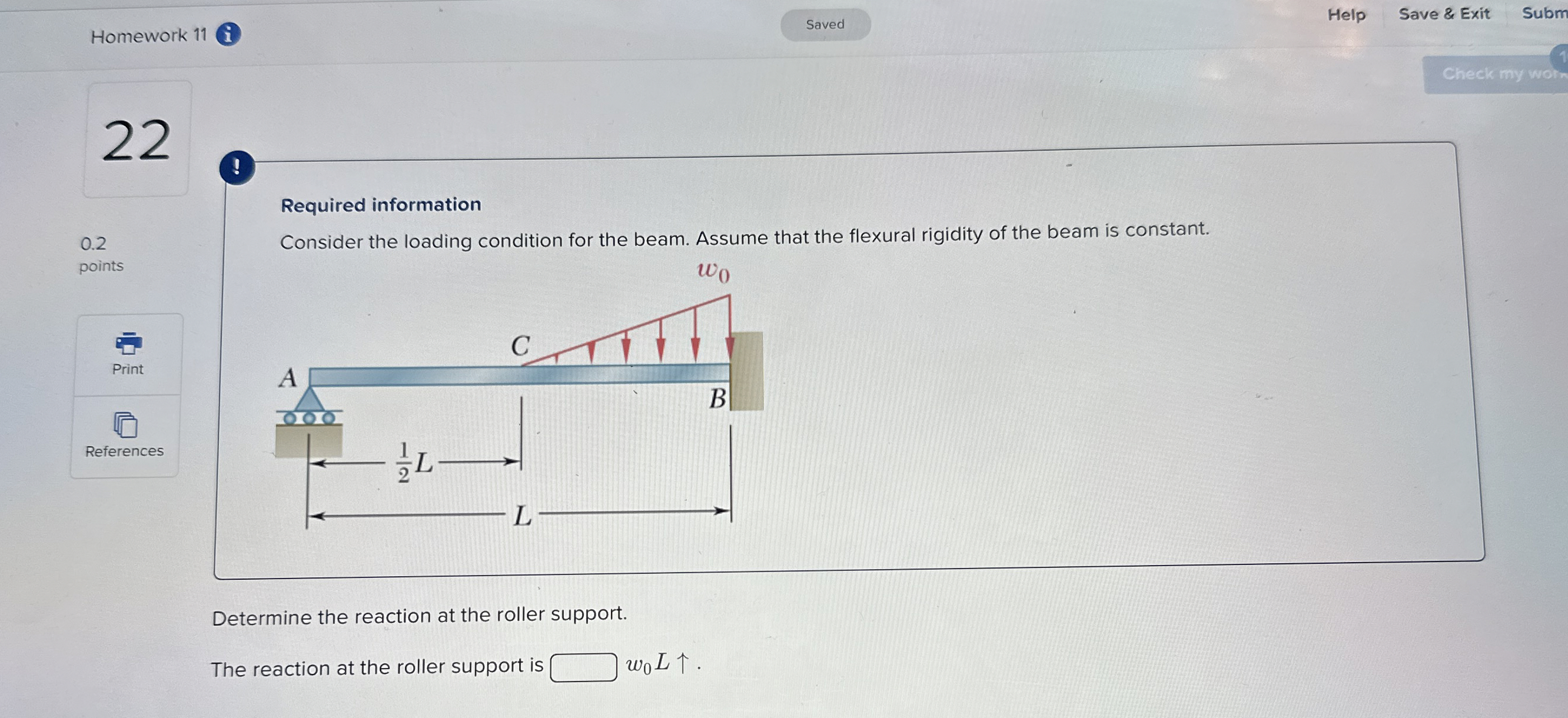 Homework 1 1 Help Save & Exit Subm Check my worm