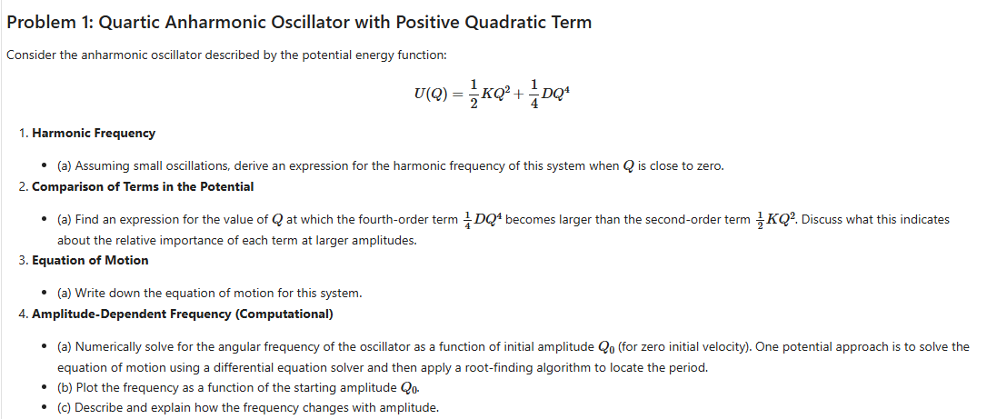 1 . Harmonic Frequency - ( a ) Assuming small