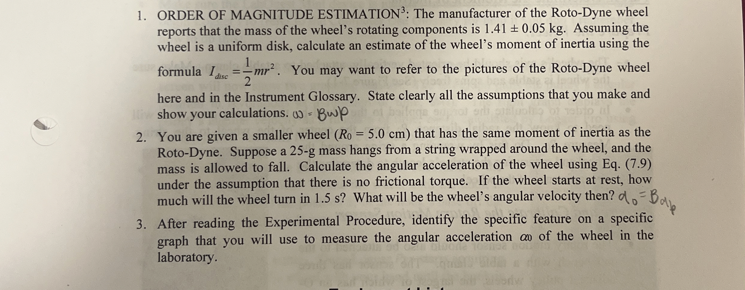ORDER OF MAGNITUDE ESTIMATION ? 3 : The