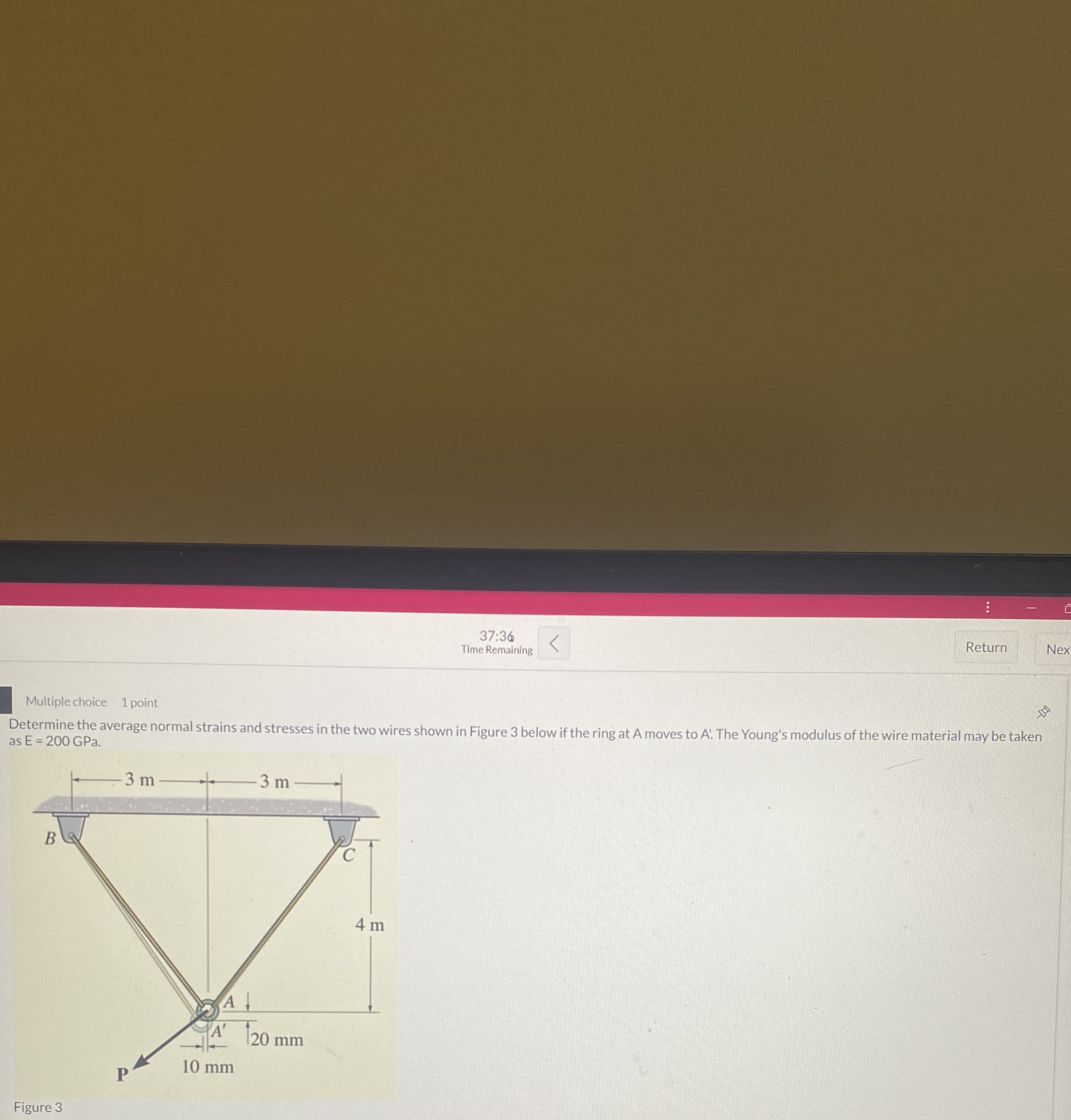 3 7 : 3 6 Time Remaining Nex Multiple choice 1