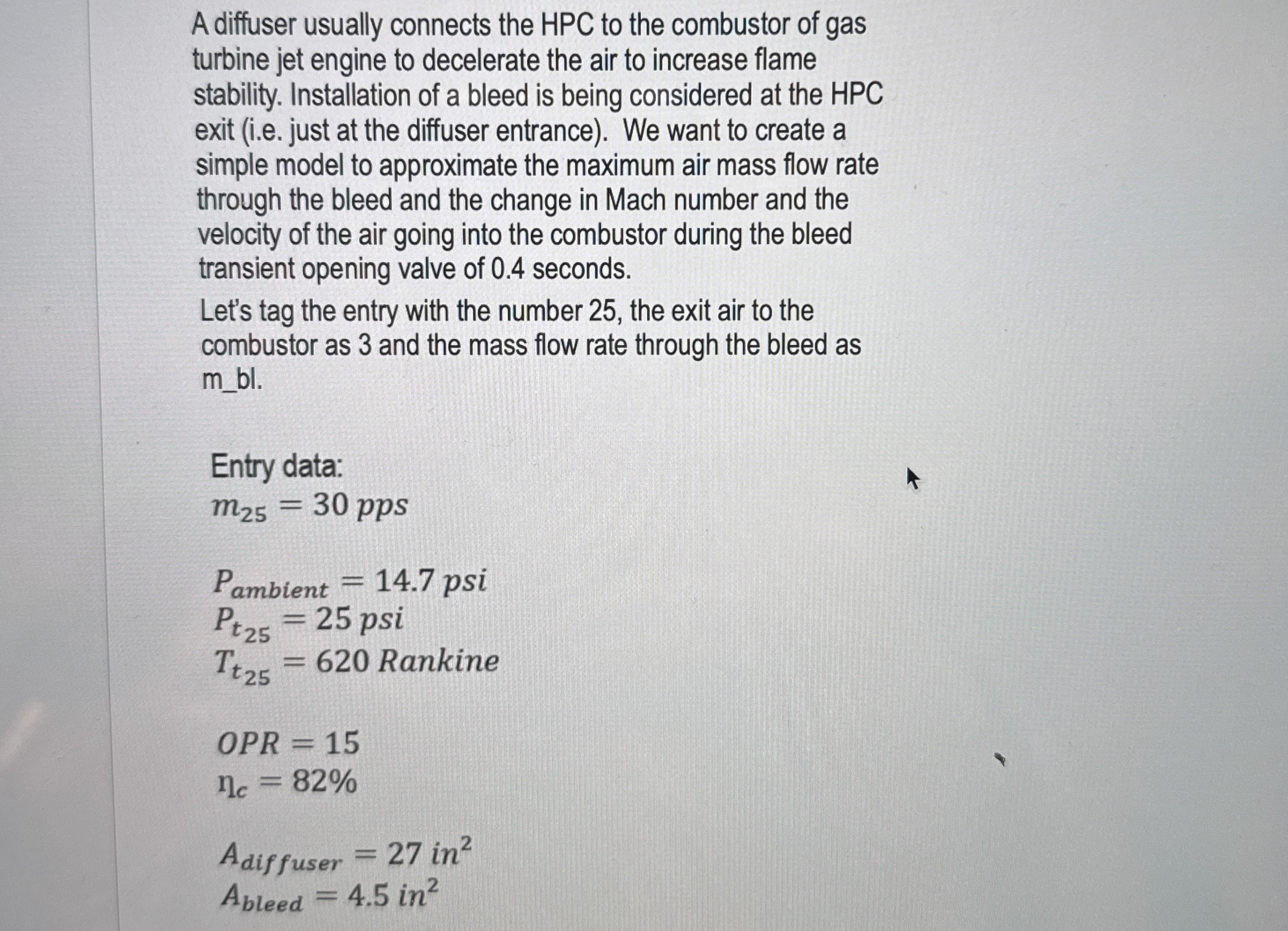 A diffuser usually connects the HPC to the