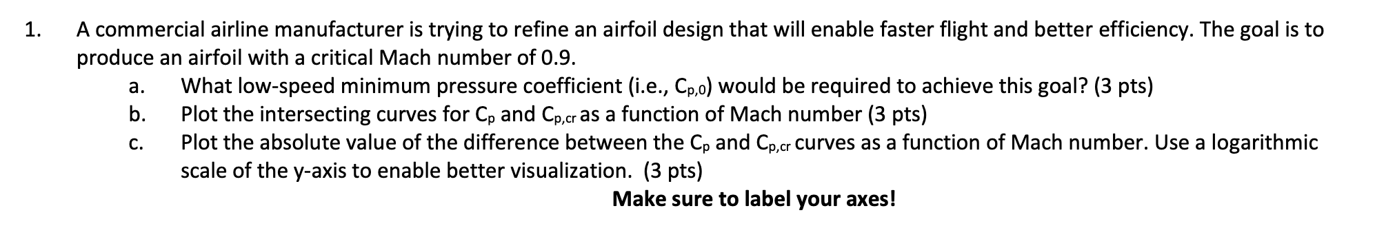 1 . A commercial airline manufacturer is trying
