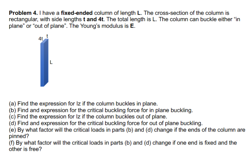 I have a fixed - ended column of length L . The