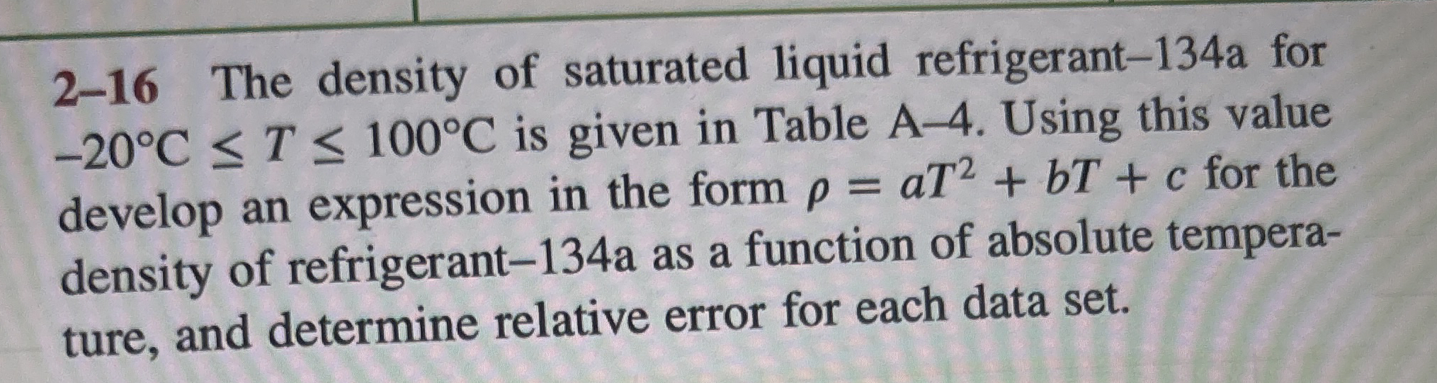 2 - 1 6 The density of saturated liquid