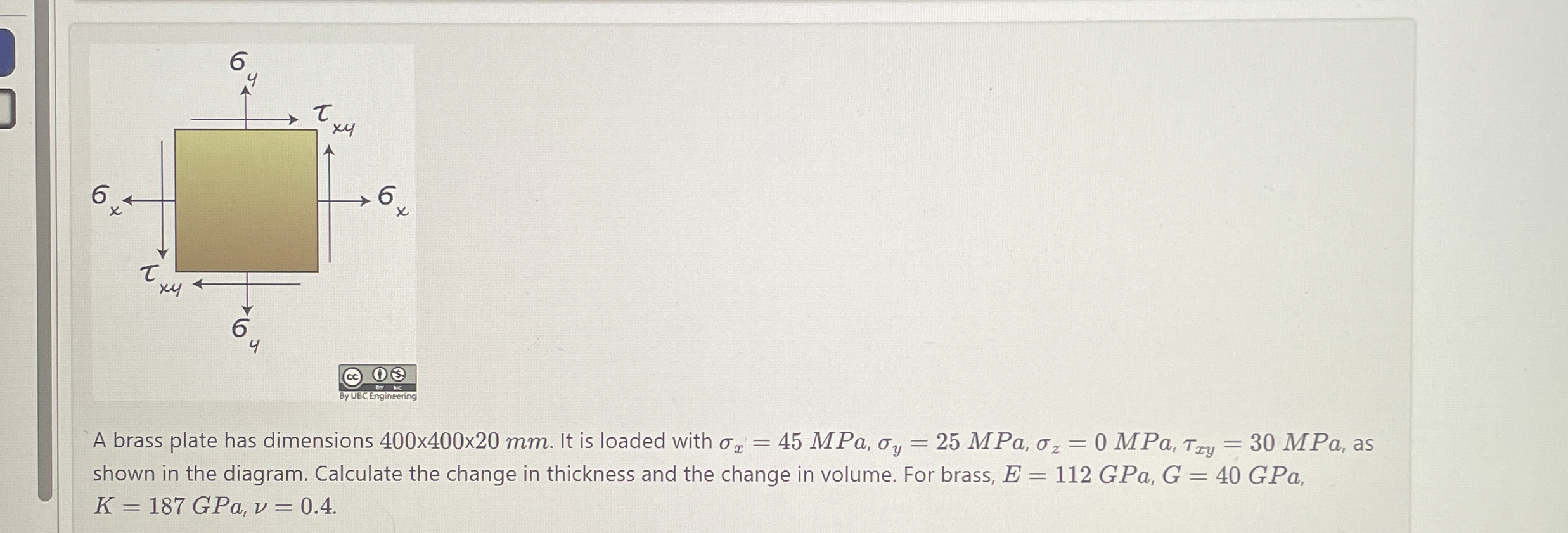 A brass plate has dimensions 4 0 0 4 0 0 2 0 m m