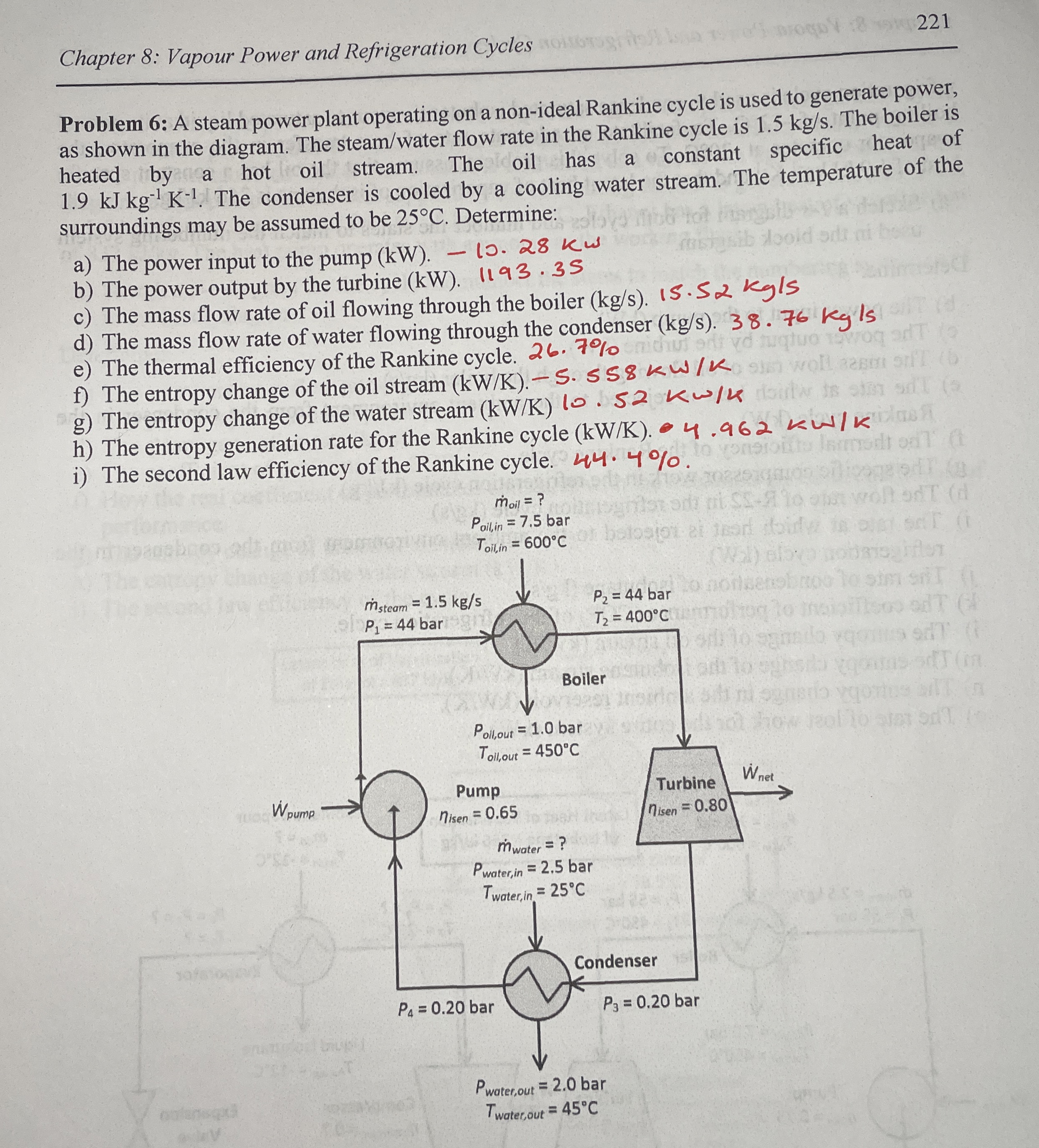 Chapter 8 : Vapour Power and Refrigeration Cycles