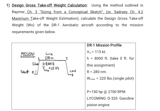 Design Gross Take - off Weight Calculation: Using