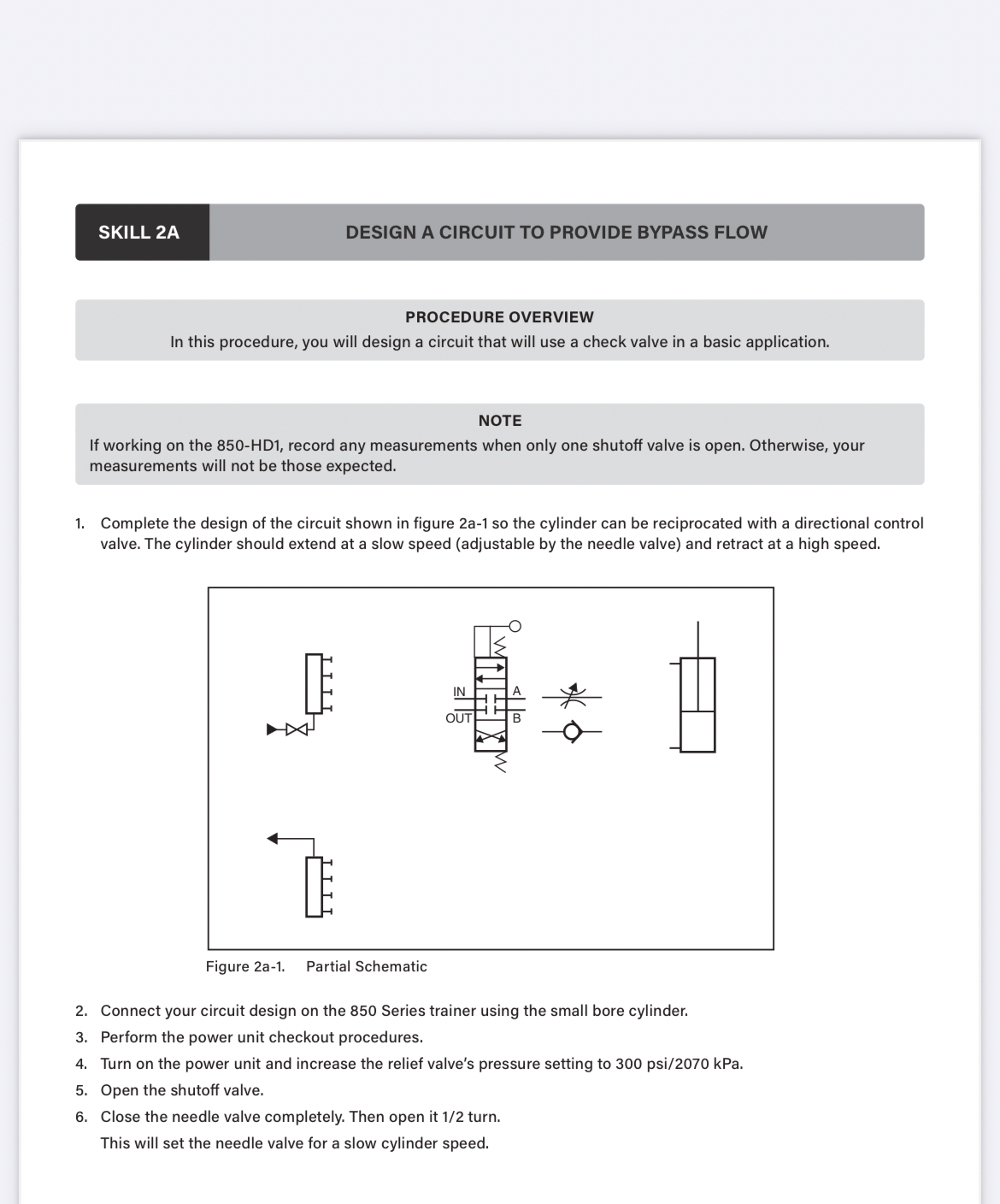 SKILL 2 A DESIGN A CIRCUIT TO PROVIDE BYPASS FLOW