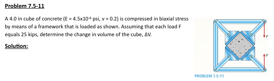 Problem 7 . 5 - 1 1 A 4 . 0 in cube of concrete (