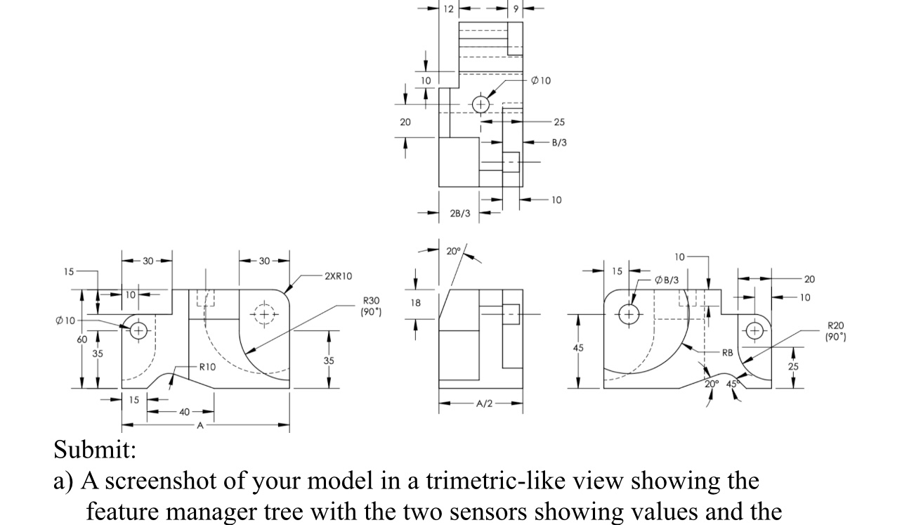 Model this in solidworks and give multiple