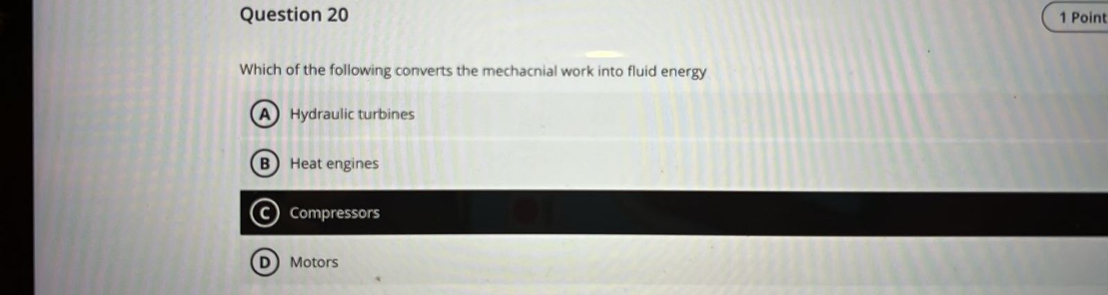 Question 2 0 1 Point Which of the following