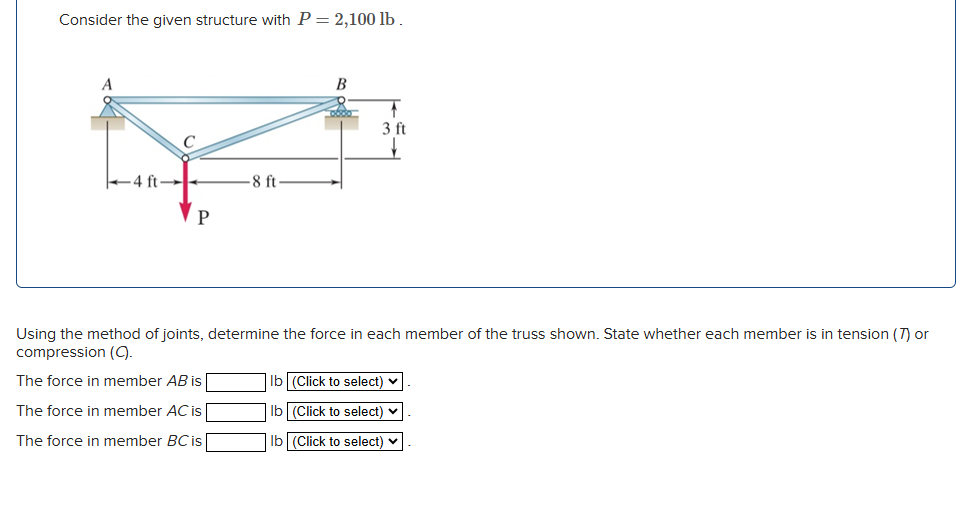 Consider the given structure with \ ( P = 2 , 1 0