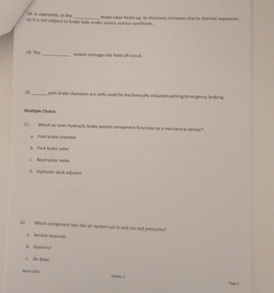 In operation as the brake retor heats up , its