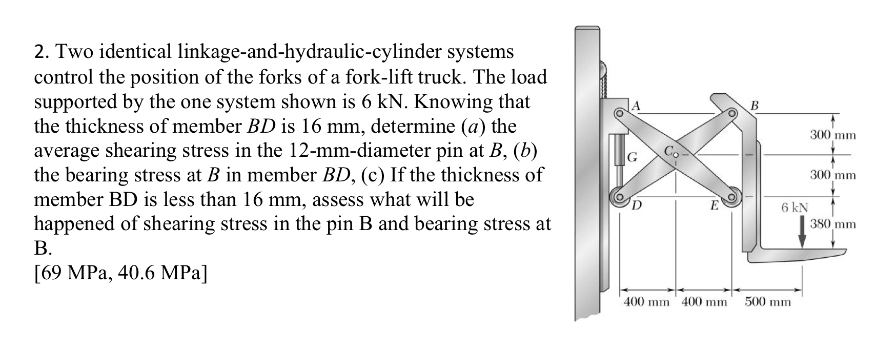 Two identical linkage - and - hydraulic -