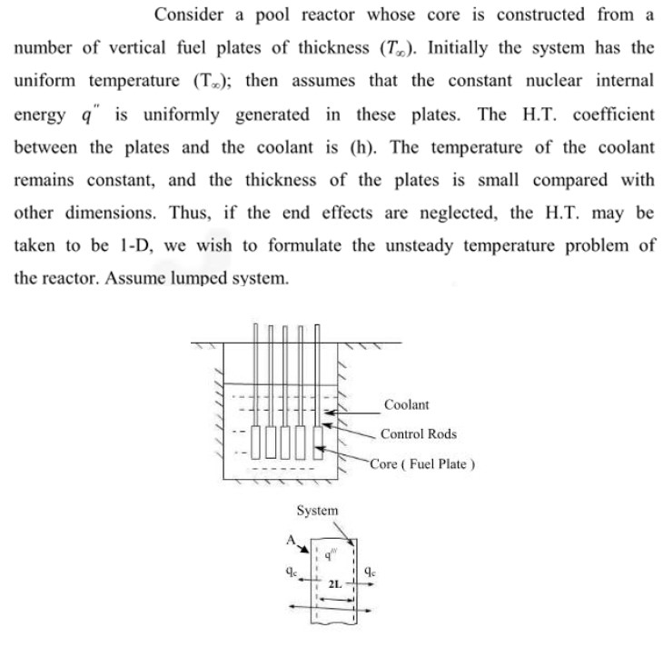 Consider a pool reactor whose core is constructed