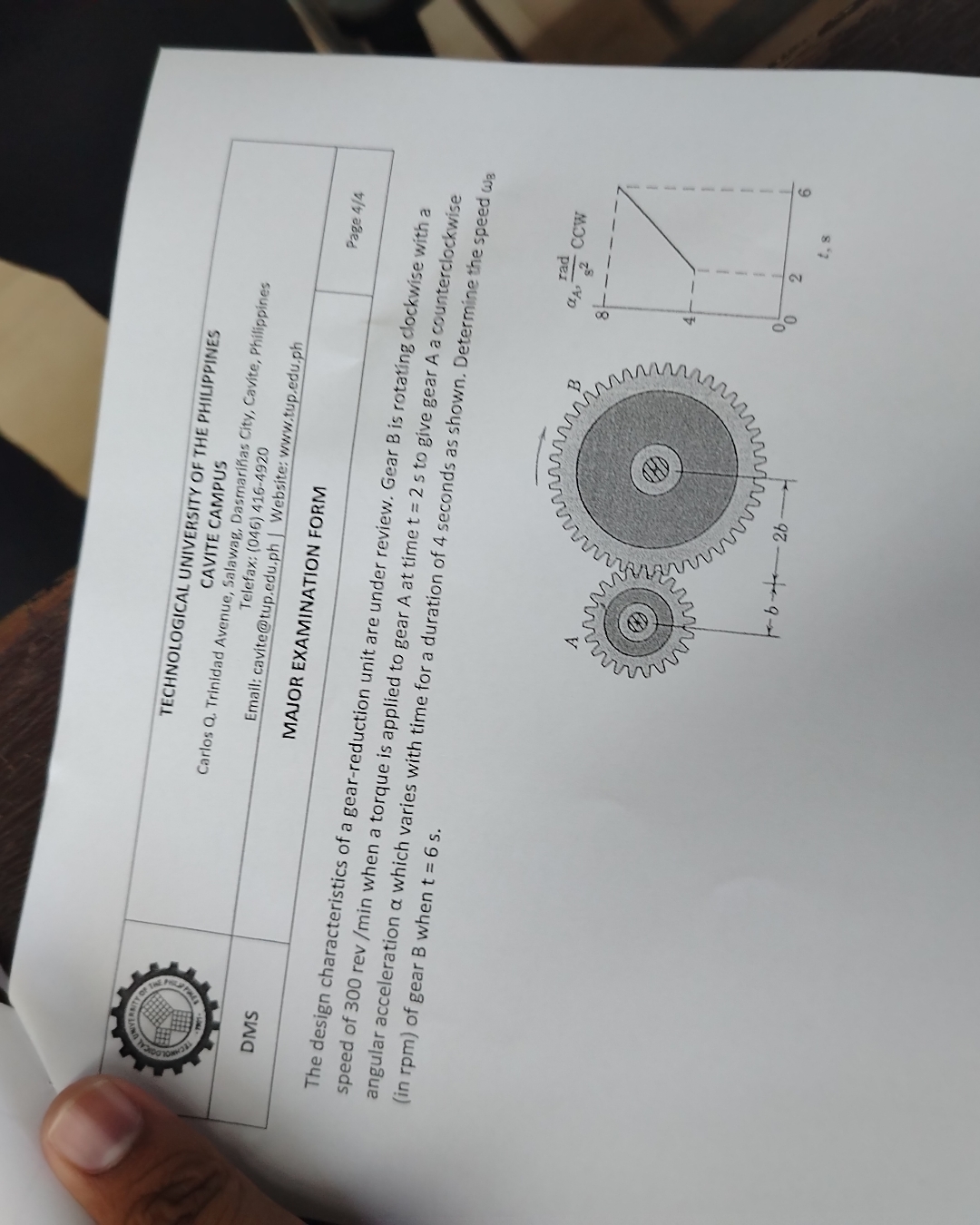 marTION FORM Page 4 4 The design characteristics