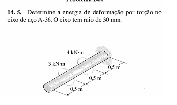 1 4 . 5 . Determine a energia de deforma o por