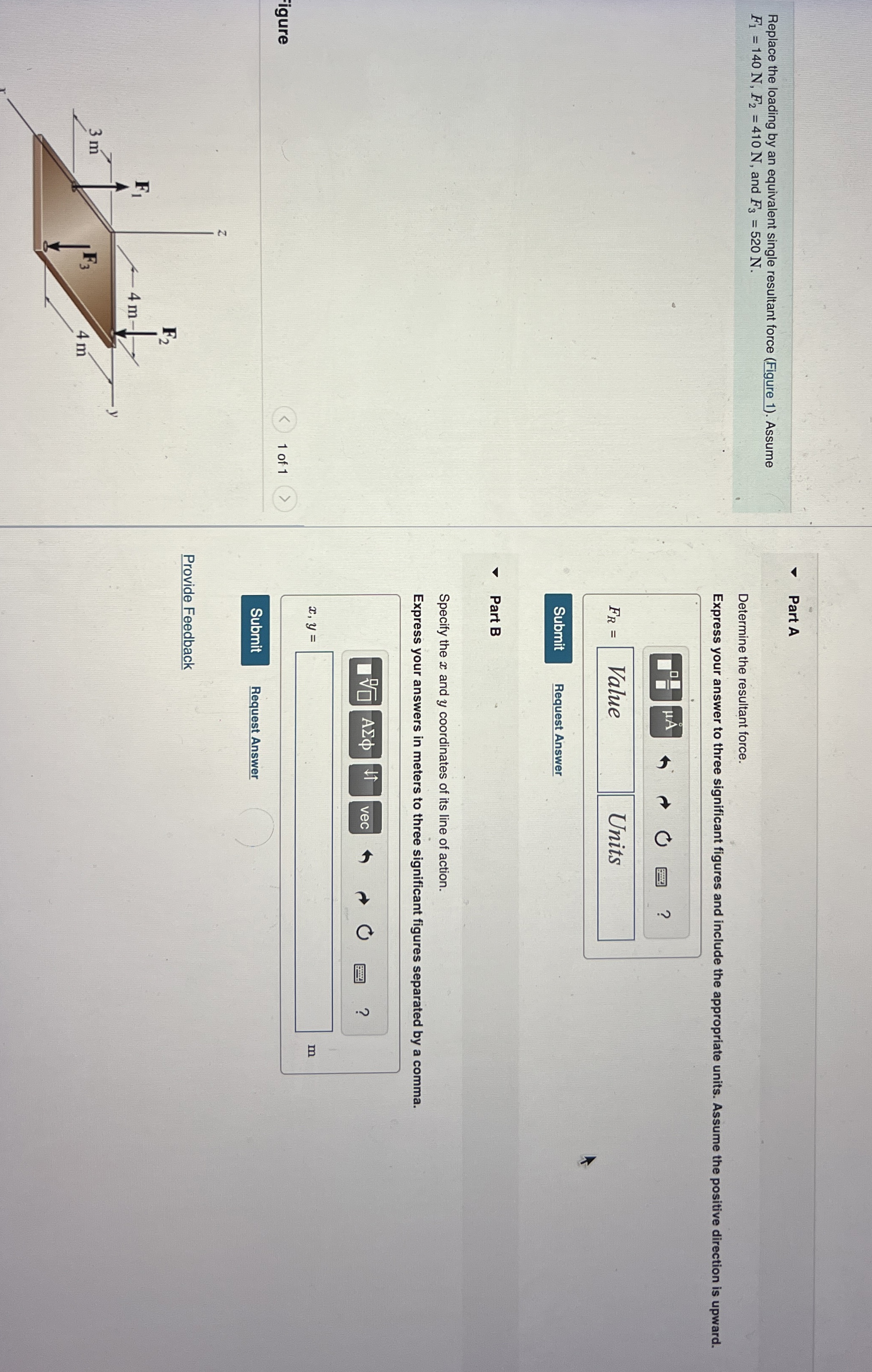 Replace the loading by an equivalent single