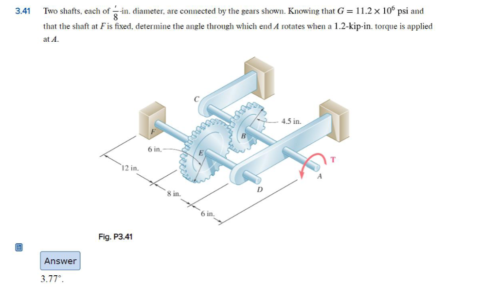 3 . 4 1 Two shafts, each of ' 8 - in . diameter,