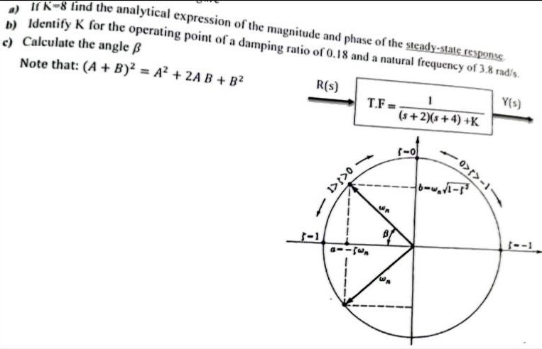 a ) If K = 8 tind the analytical expression of