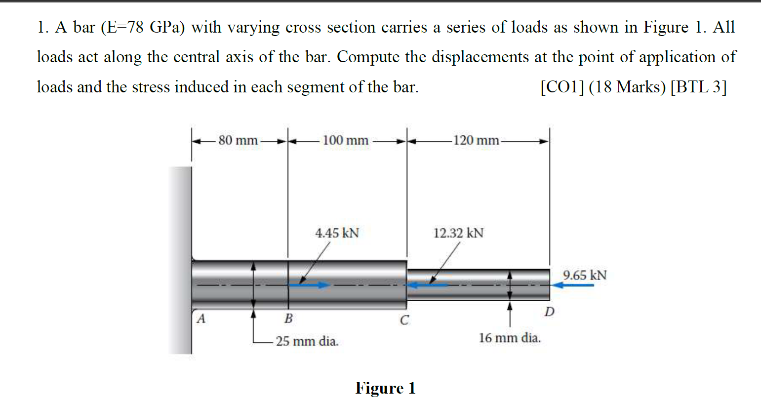 1 . A \ ( \ operatorname { bar } ( \ mathrm { E }