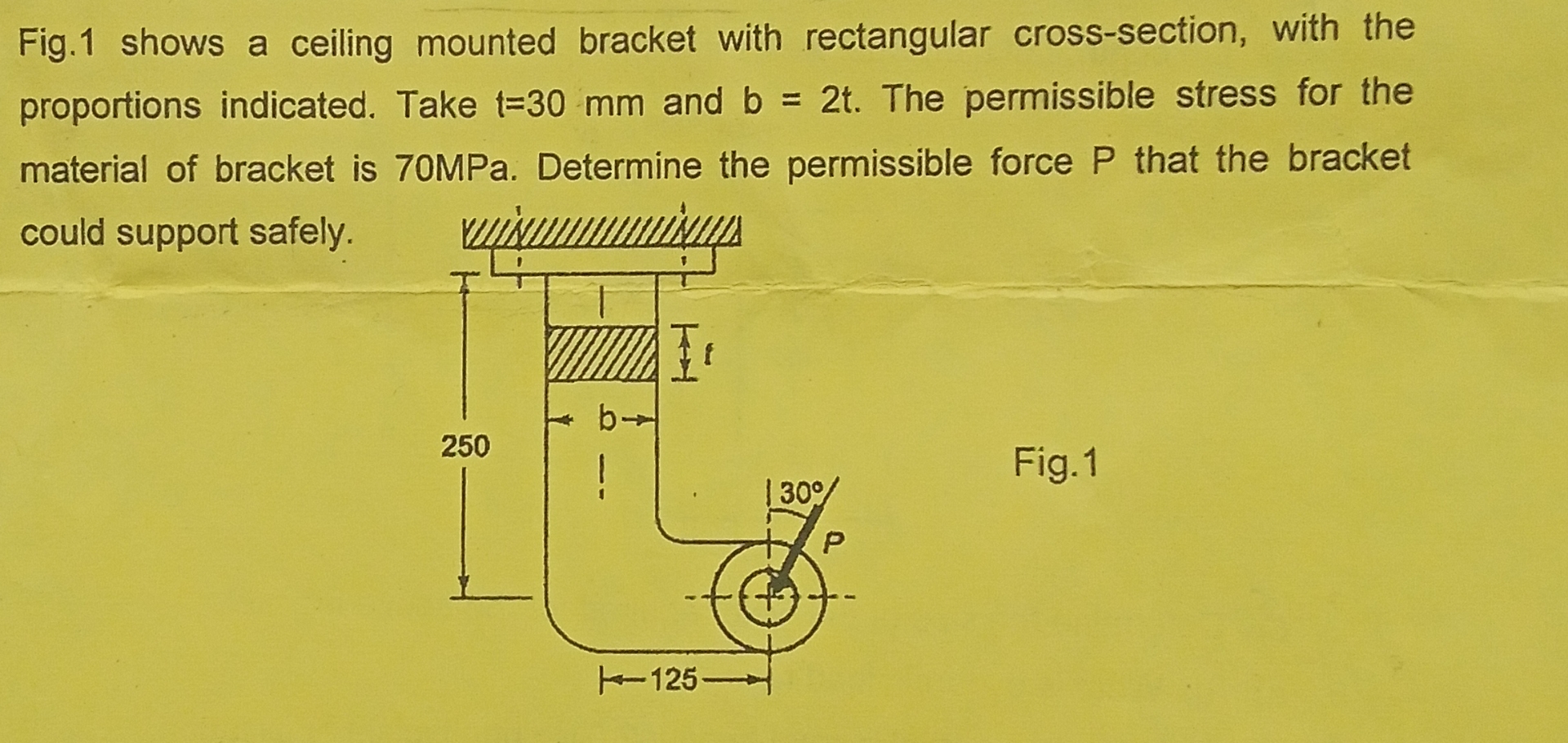Fig. 1 shows a ceiling mounted bracket with