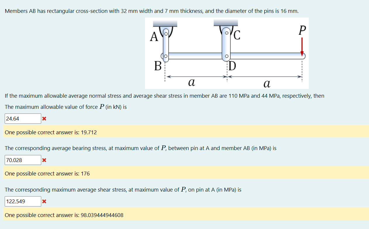 Members AB has rectangular cross - section with 3