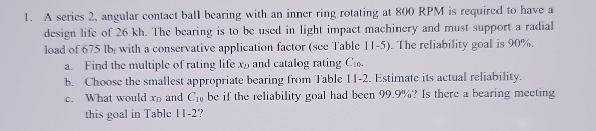 A series 2 , angular contact ball bearing with an