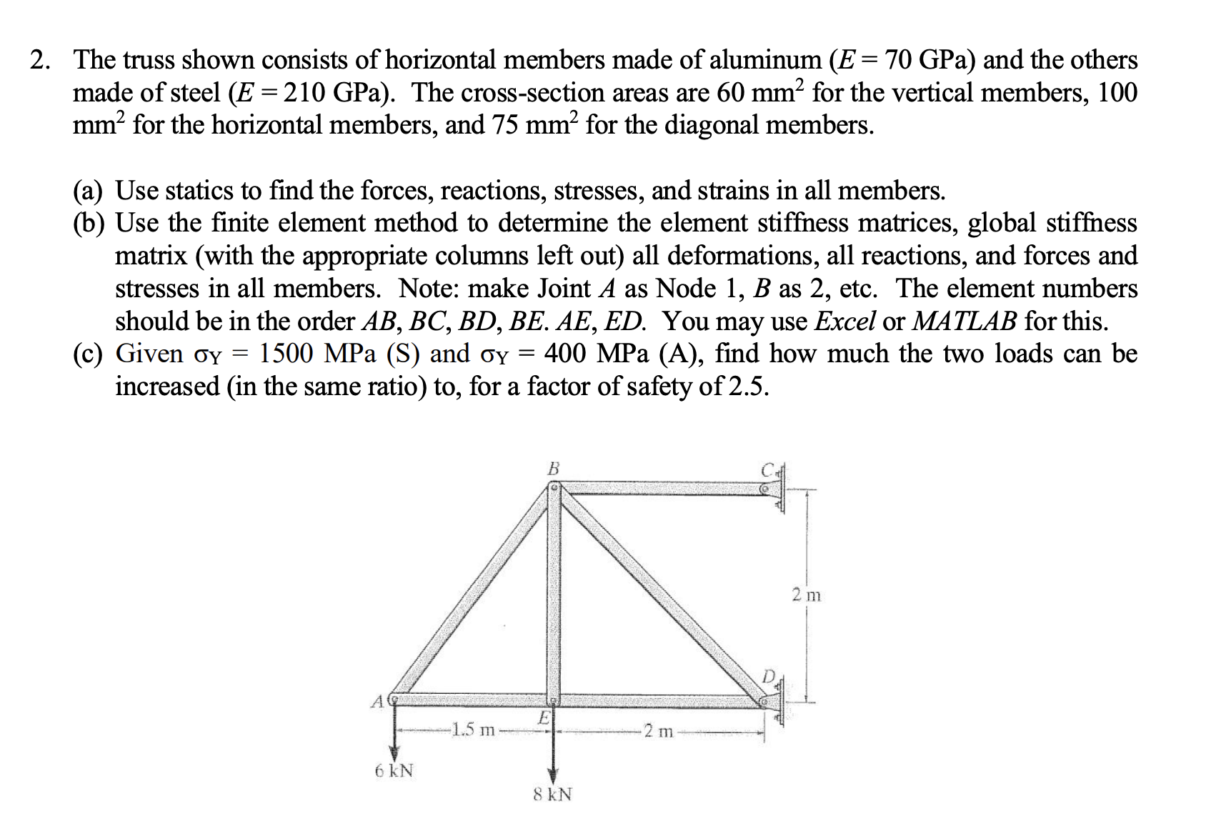 * * * Please help with part ( b ) The truss shown