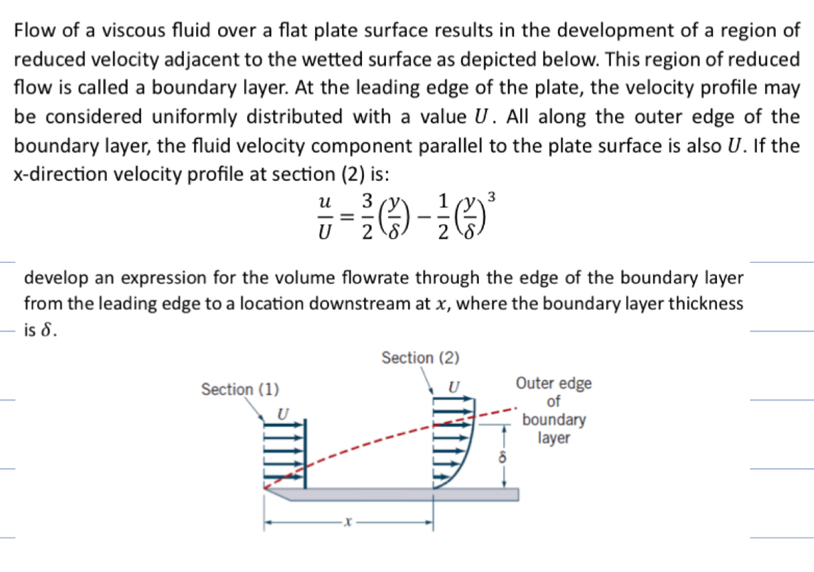Flow of a viscous fluid over a flat plate surface