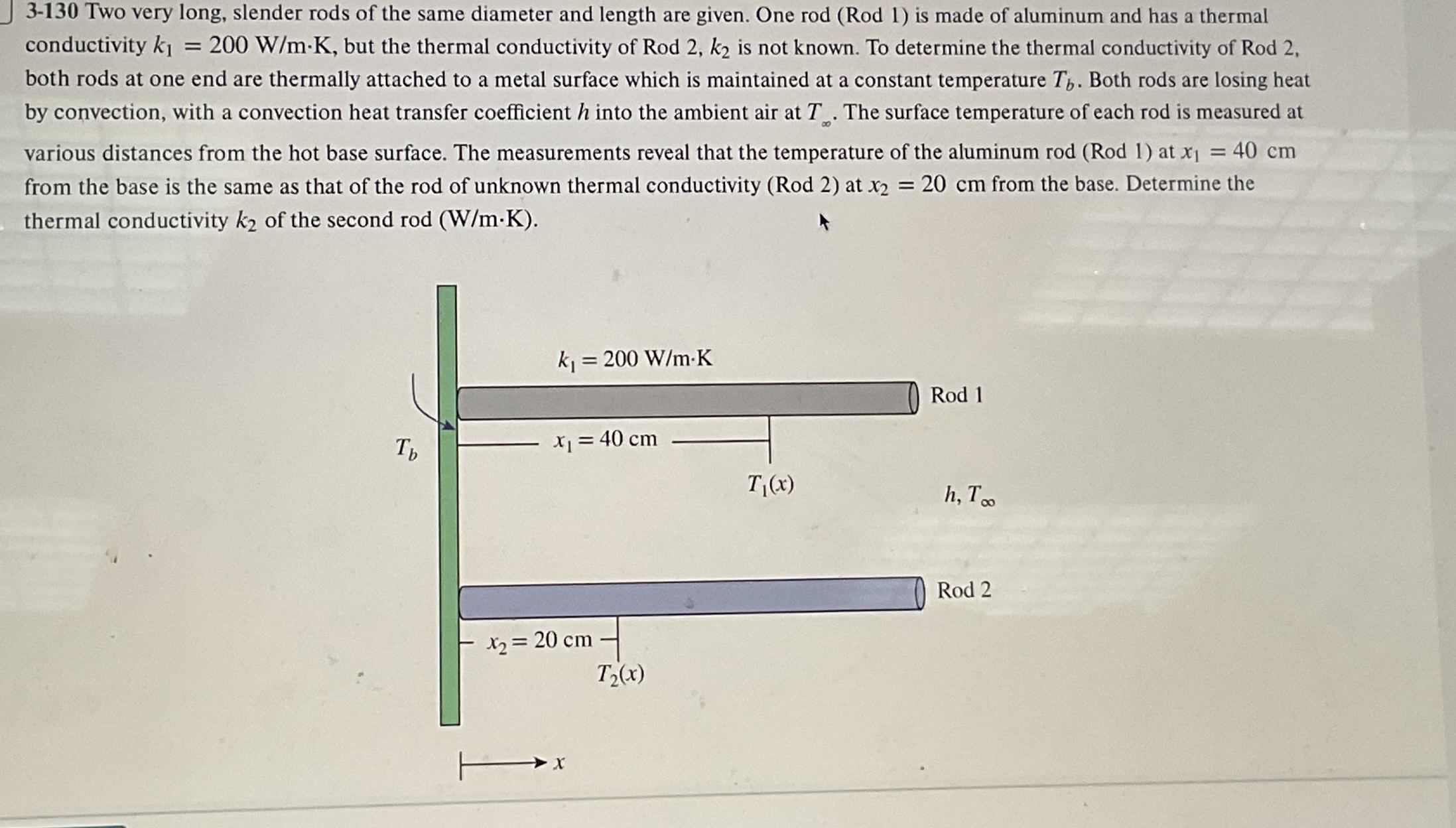 3 - 1 3 0 Two very long, slender rods of the same
