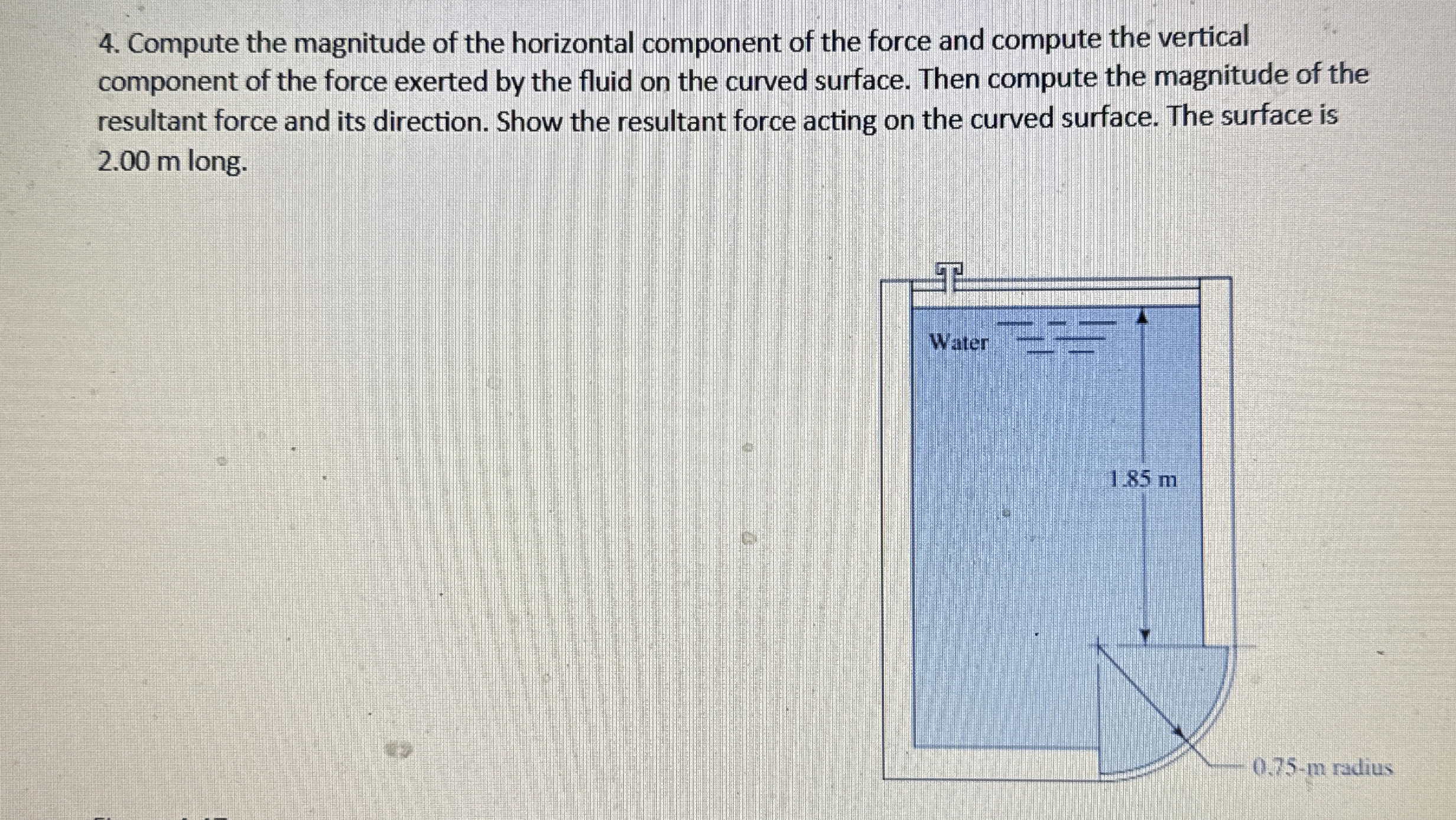 Compute the magnitude of the horizontal component
