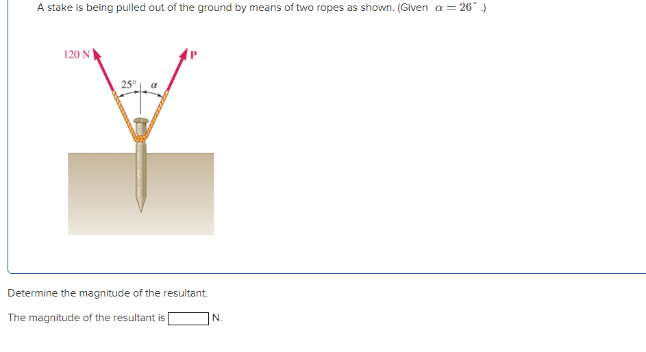 A stake is being pulled out of the ground by
