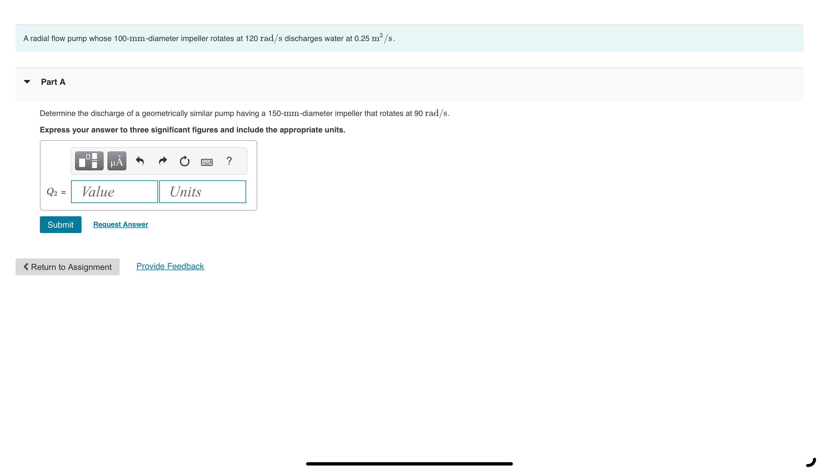 A radial flow pump whose 1 0 0 - m m - diameter