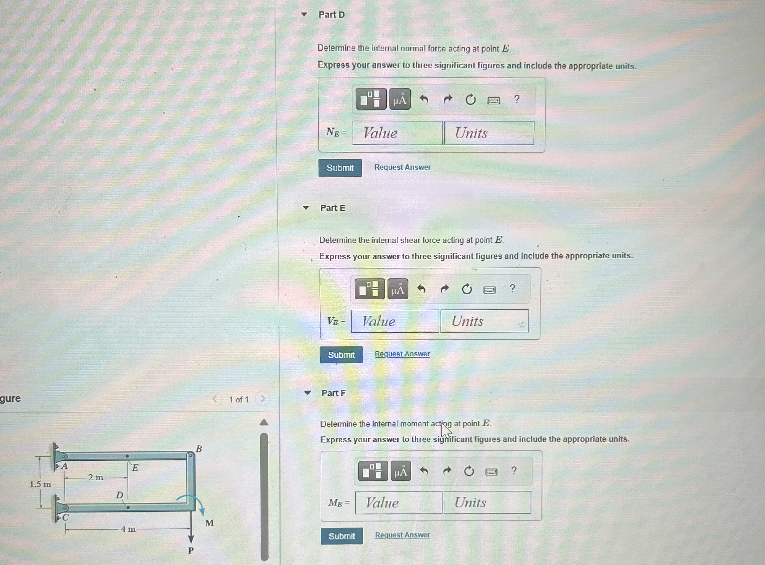 Part A Consider the frame shown in ( Figure 1 ) .