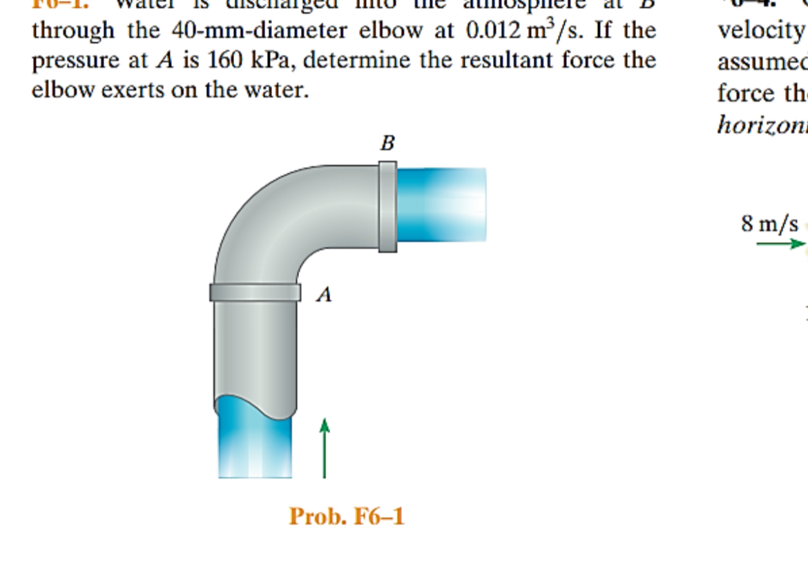 through the 4 0 - m m - diameter elbow at 0 . 0 1