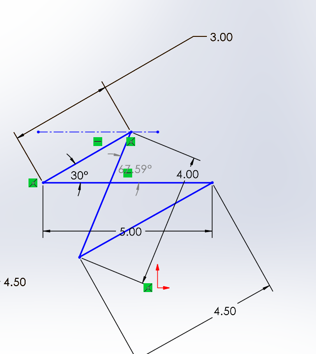 Q 3 : Referring to the four - bar angle