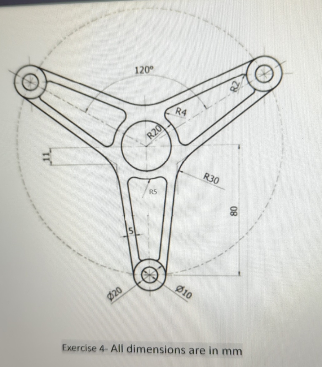 Exercise 4 - All dimensions are in mm can someone