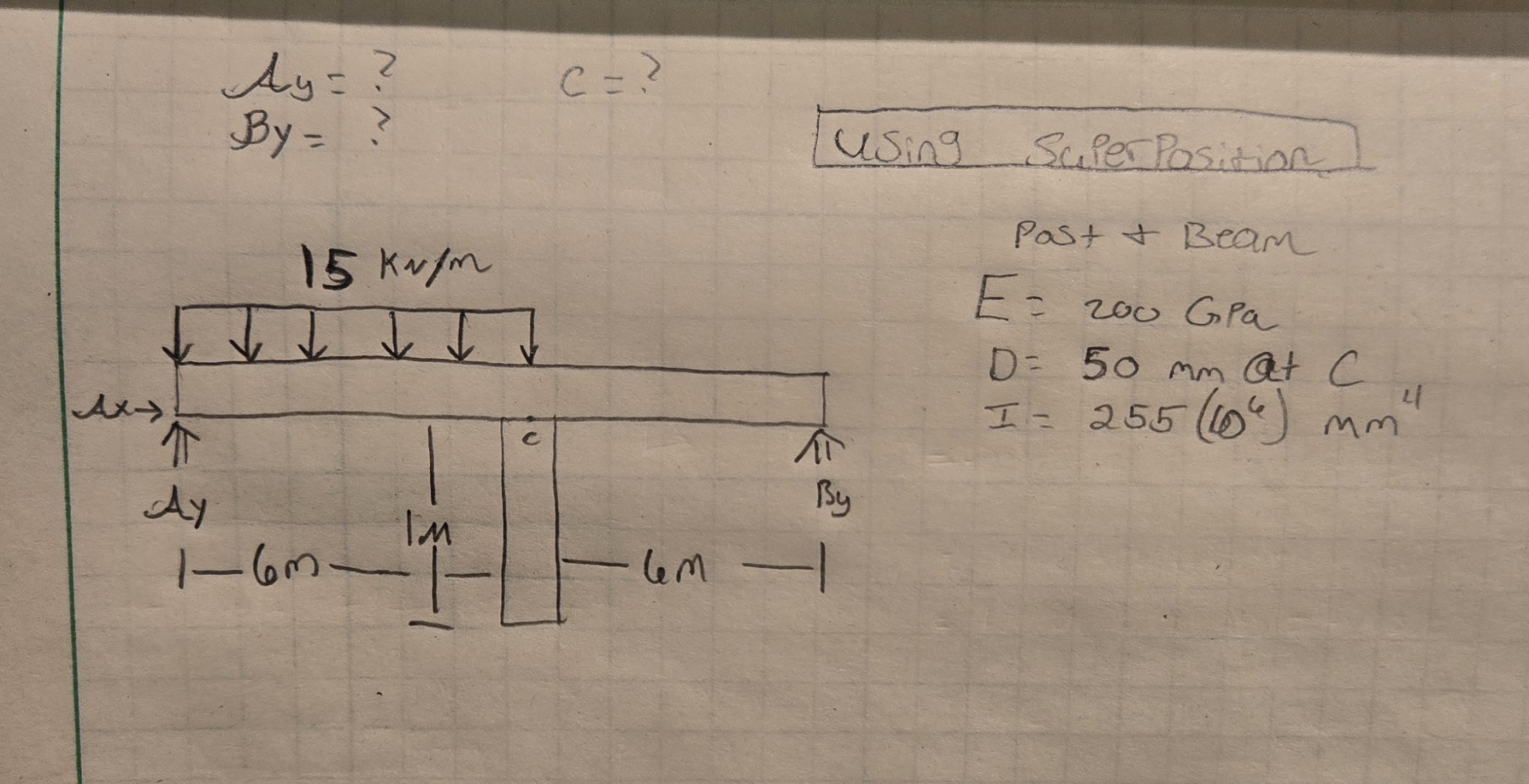A y = B y = , N c = using Scuierposition Past +
