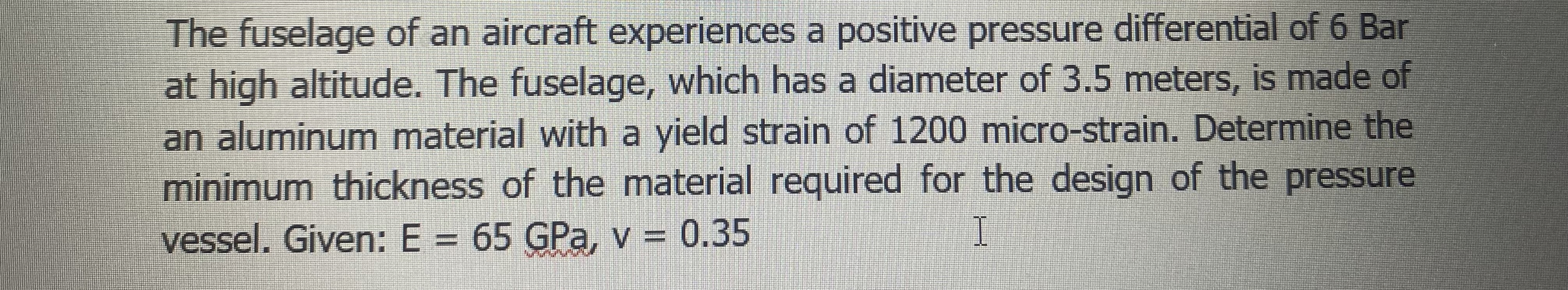 The fuselage of an aircraft experiences a
