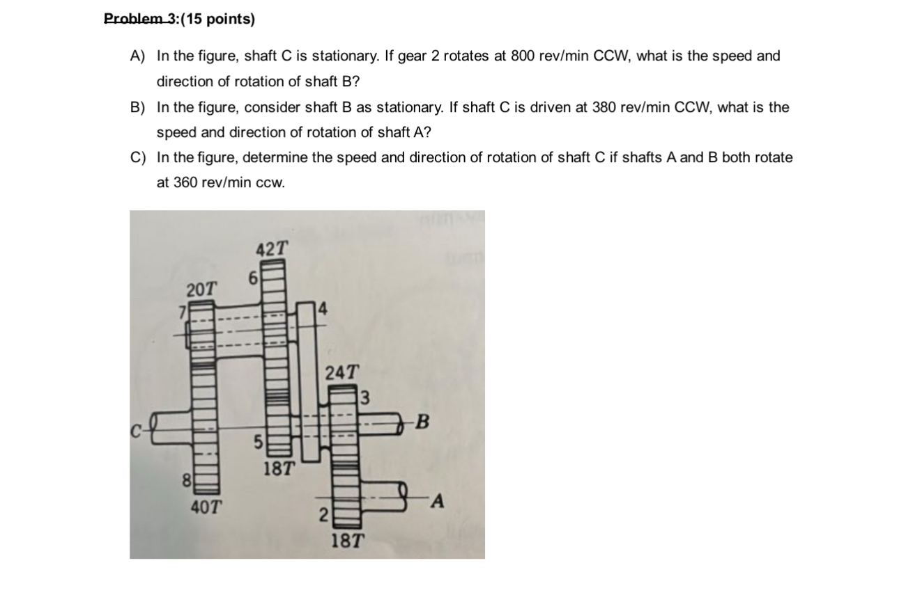 Problem - 3 : ( 1 5 points ) A ) In the figure,