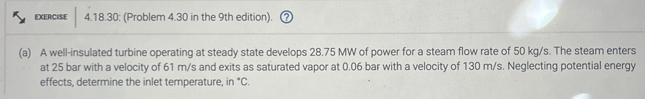 ( a ) A well - insulated turbine operating at