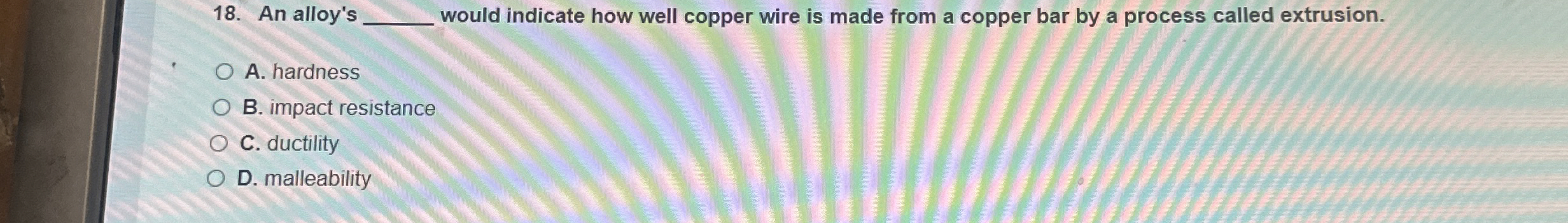 An alloy's q , would indicate how well copper