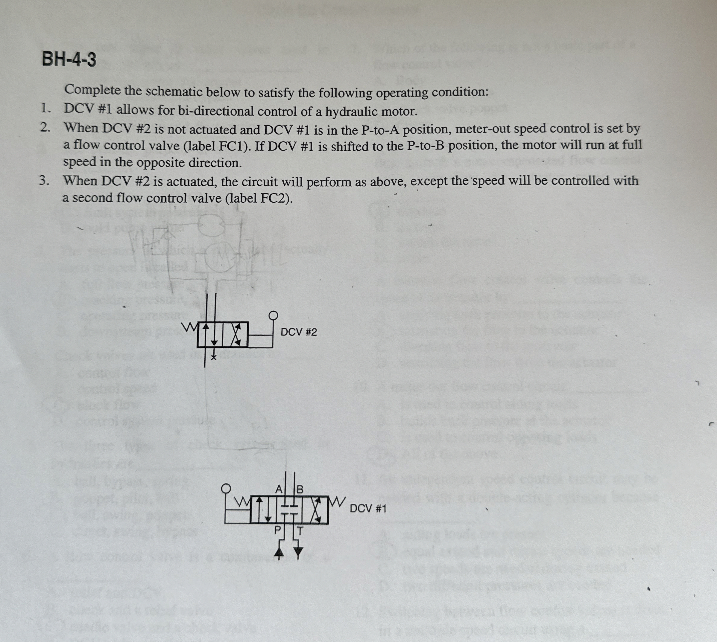 BH - 4 - 3 Complete the schematic below to