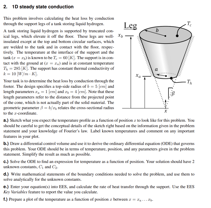 1 D steady state conduction This problem involves