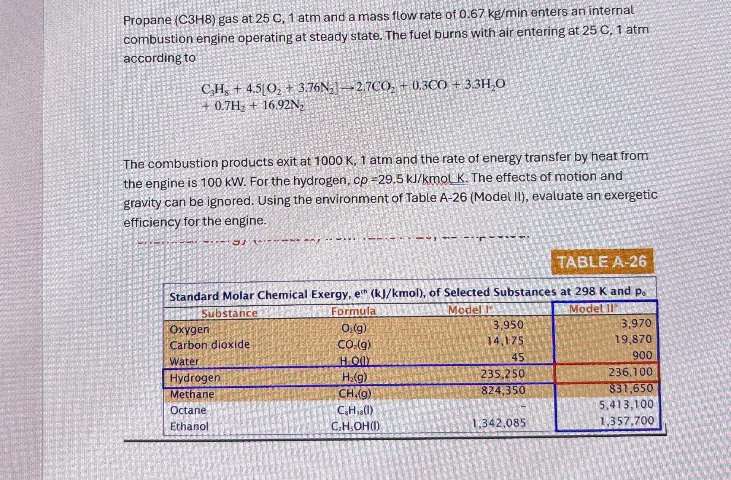 Statement Propane ( C 3 H 8
