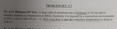 PROBLEM SET # 7 Pr . 4 - 3 7 ( Holman - 1 0 ? t h