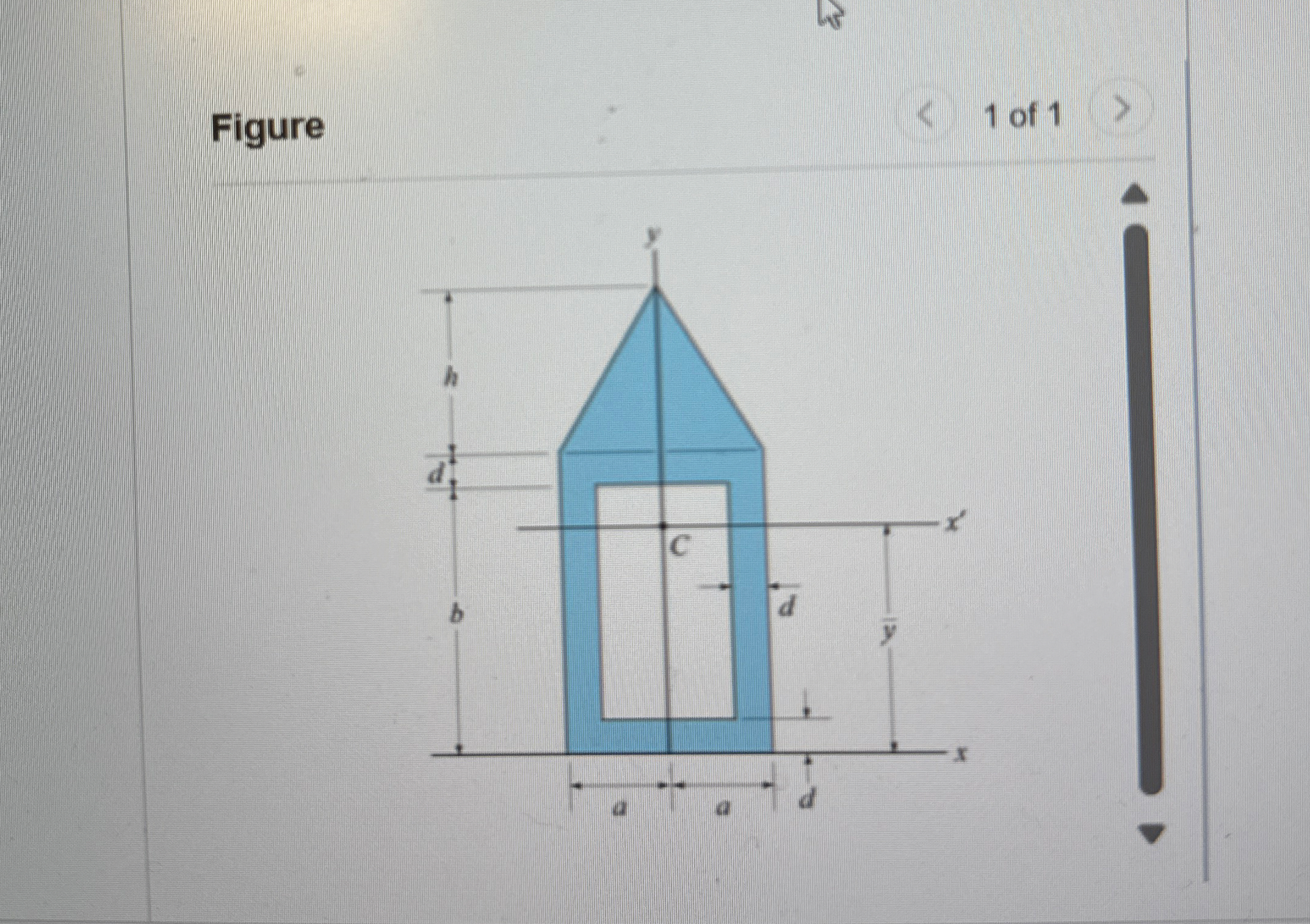 Part A Locate the centroid ? b a r ( y ) of the